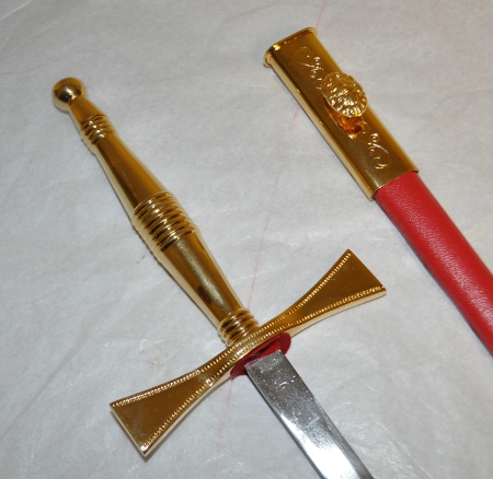 Poignard / Dagger with Red scabbard (Gilt) - Click Image to Close